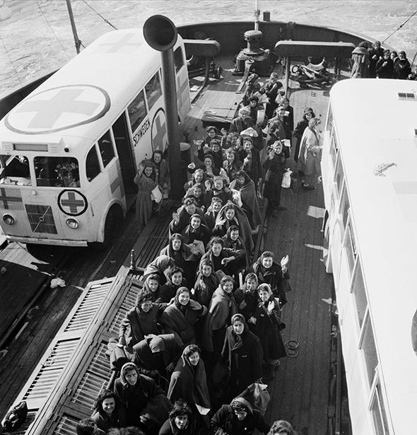 Holocaust survivors taken on the Swedish Ambulance to recover in hospitals in Sweden
