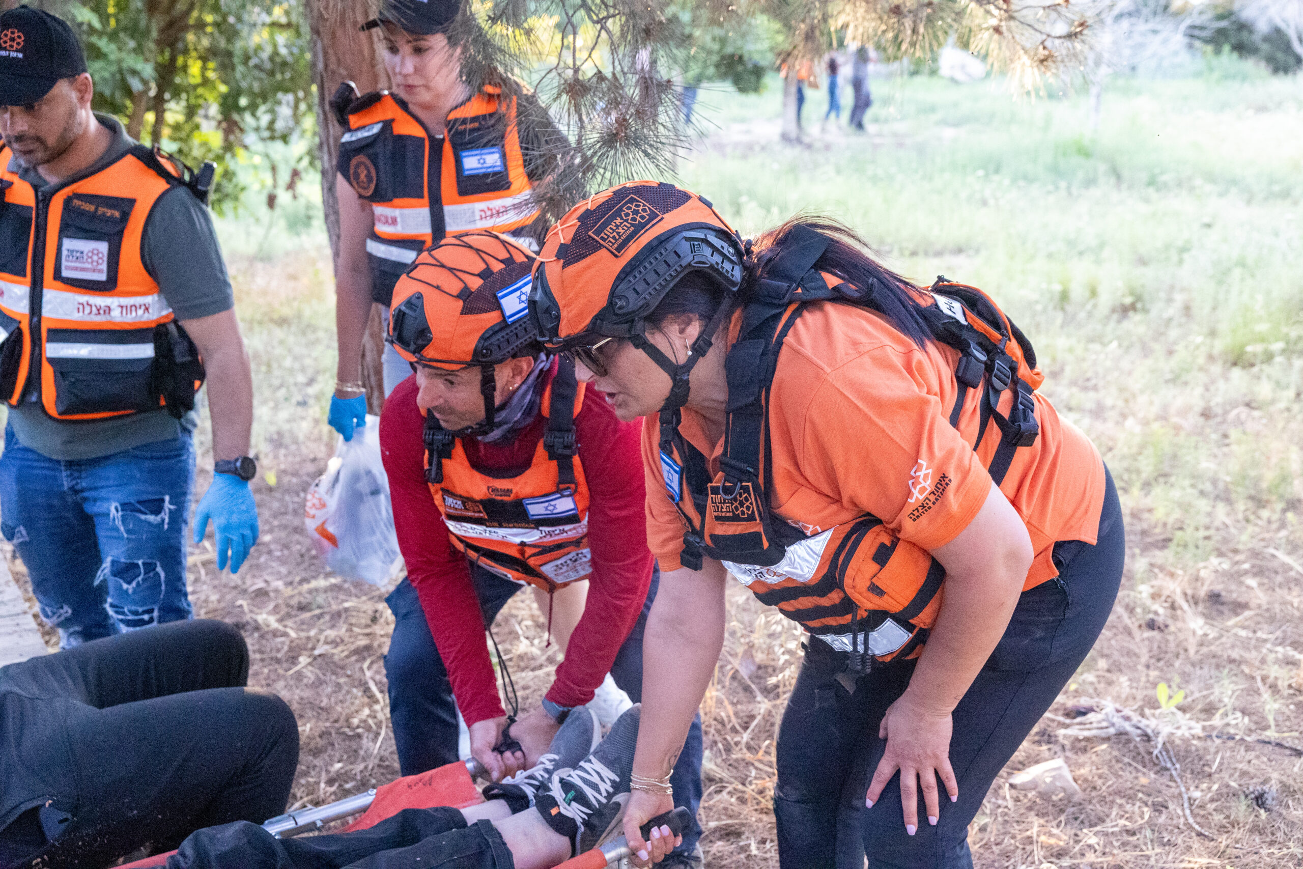 United Hatzalah Medic Linor Attias at the Mass Casualty Incident drill in the Gaza Envelope of Southern Israel