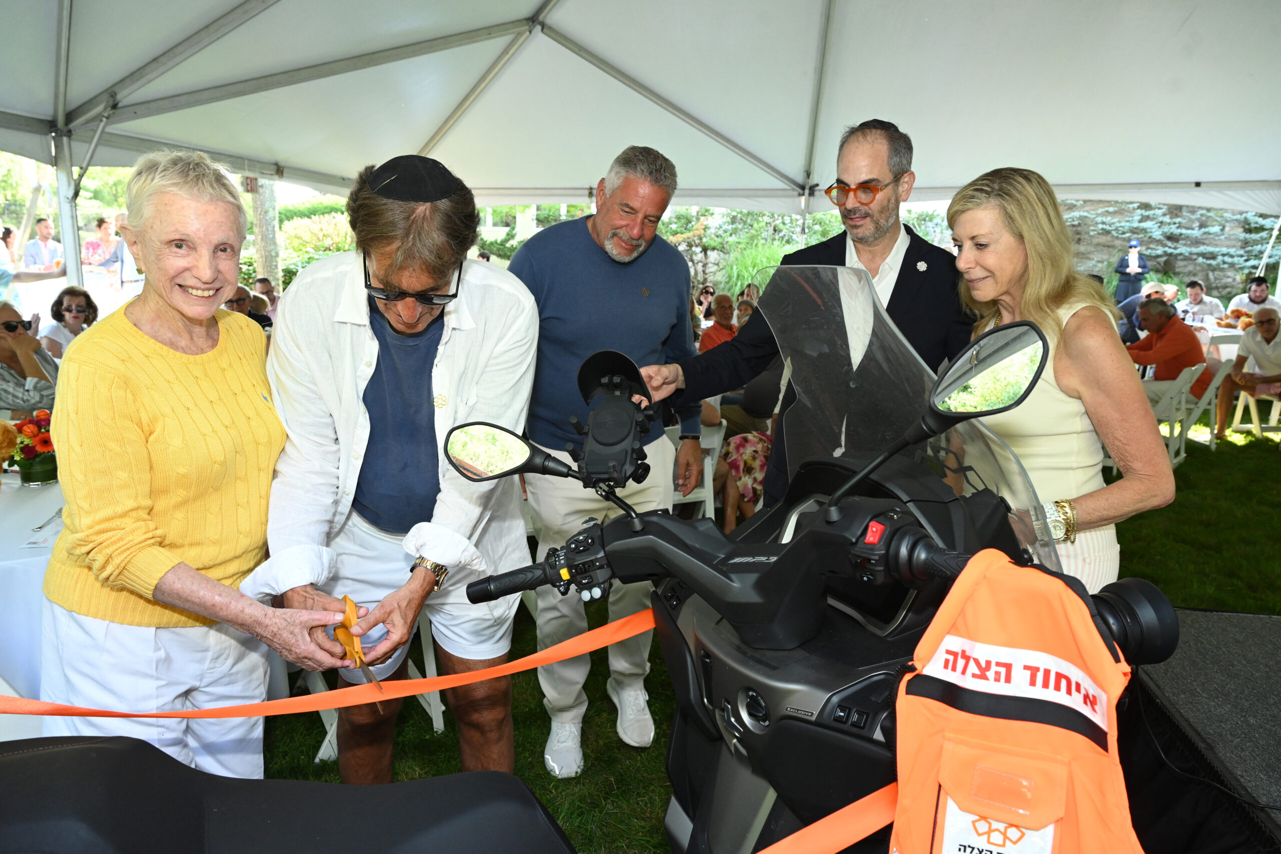 A new ambucycle was dedicated by Joe Sprung and his family at the Westhampton Beach event