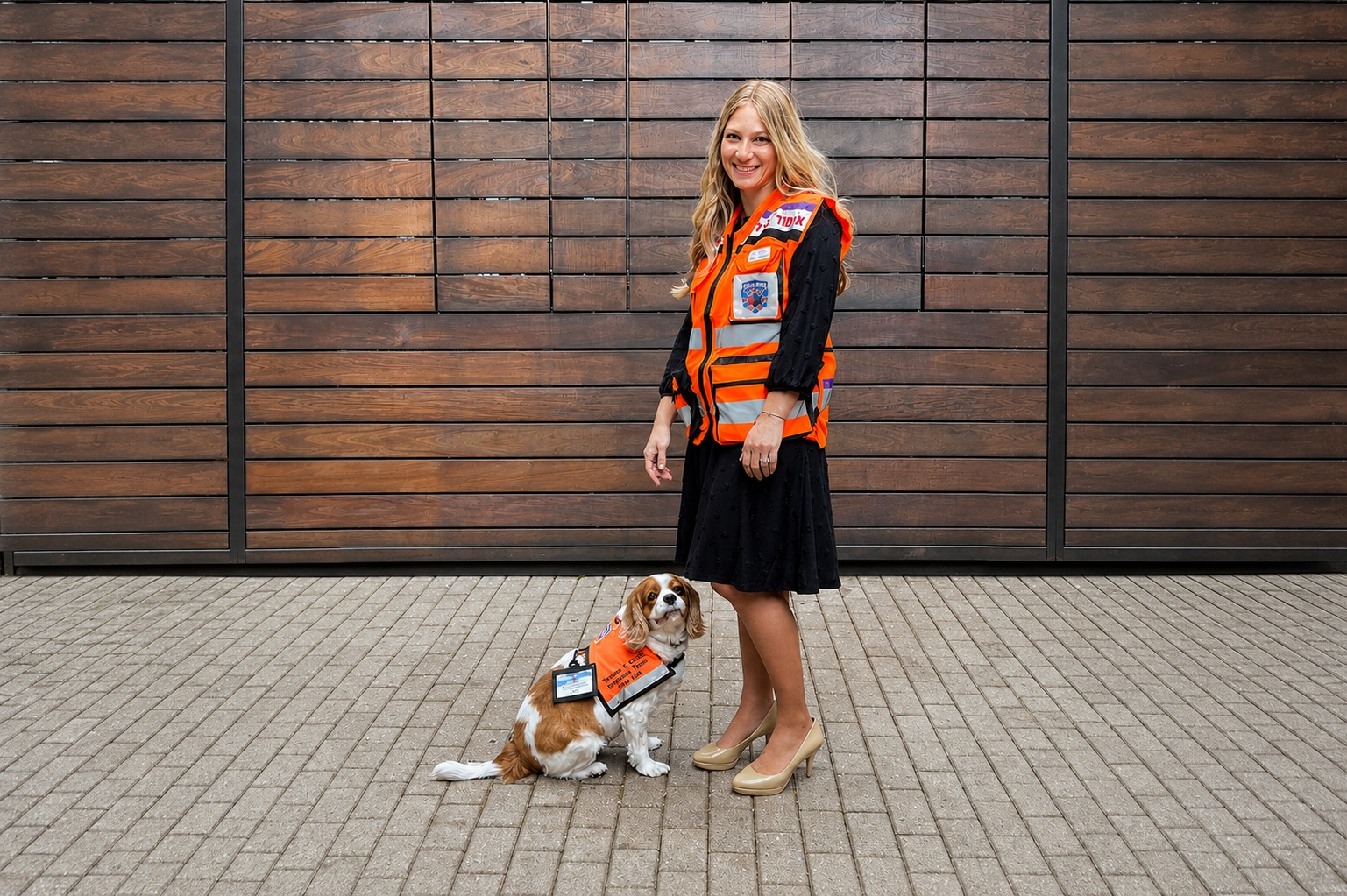 United Hatzalah's Canine Unit Support dog Lucyn and her human handler