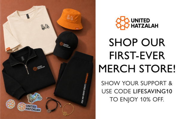 United Hatzalah Shop our first ever merch store Show your support & use code LIFESAVING10 to enjoy 10% off