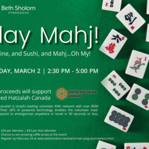 Mahjong event at Beth Sholom Synagogue