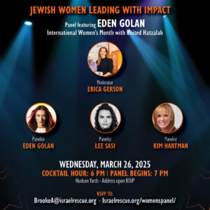 Jewish Women Leading with Impact Panel featuring Eden Golan