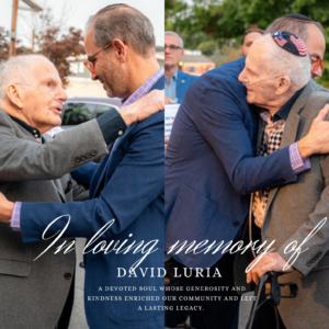 In loving memory of David Luria